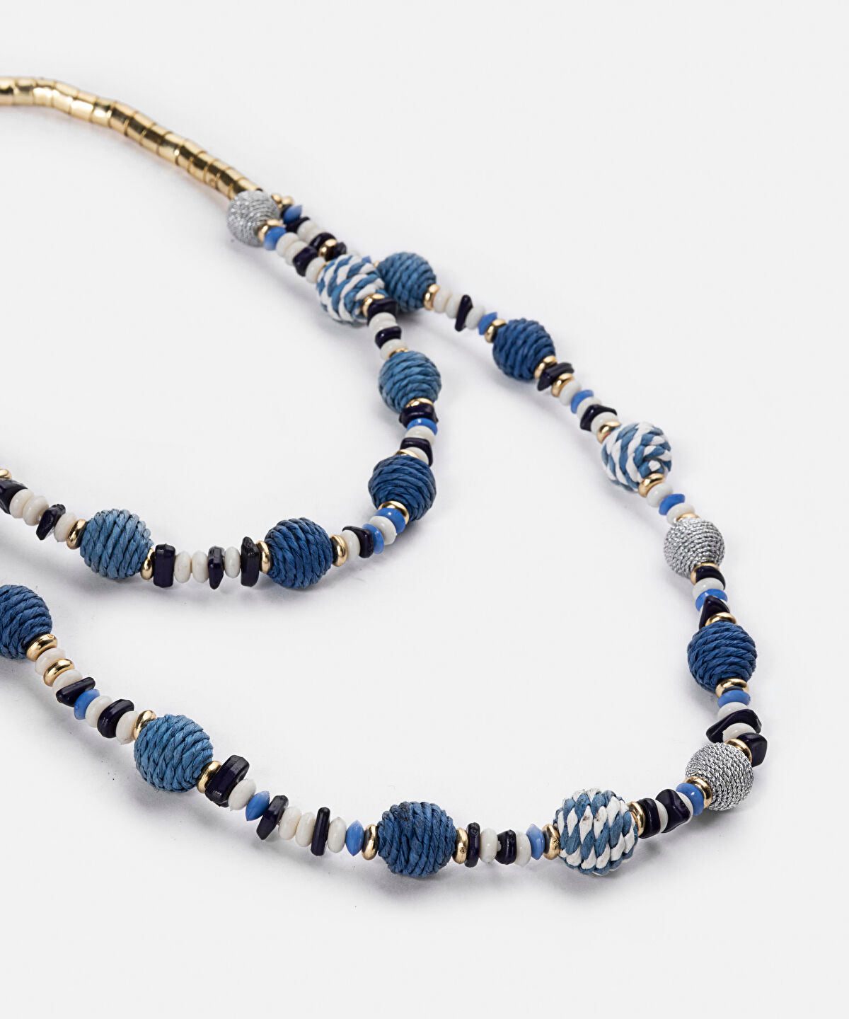Beaded Raffia Necklace
