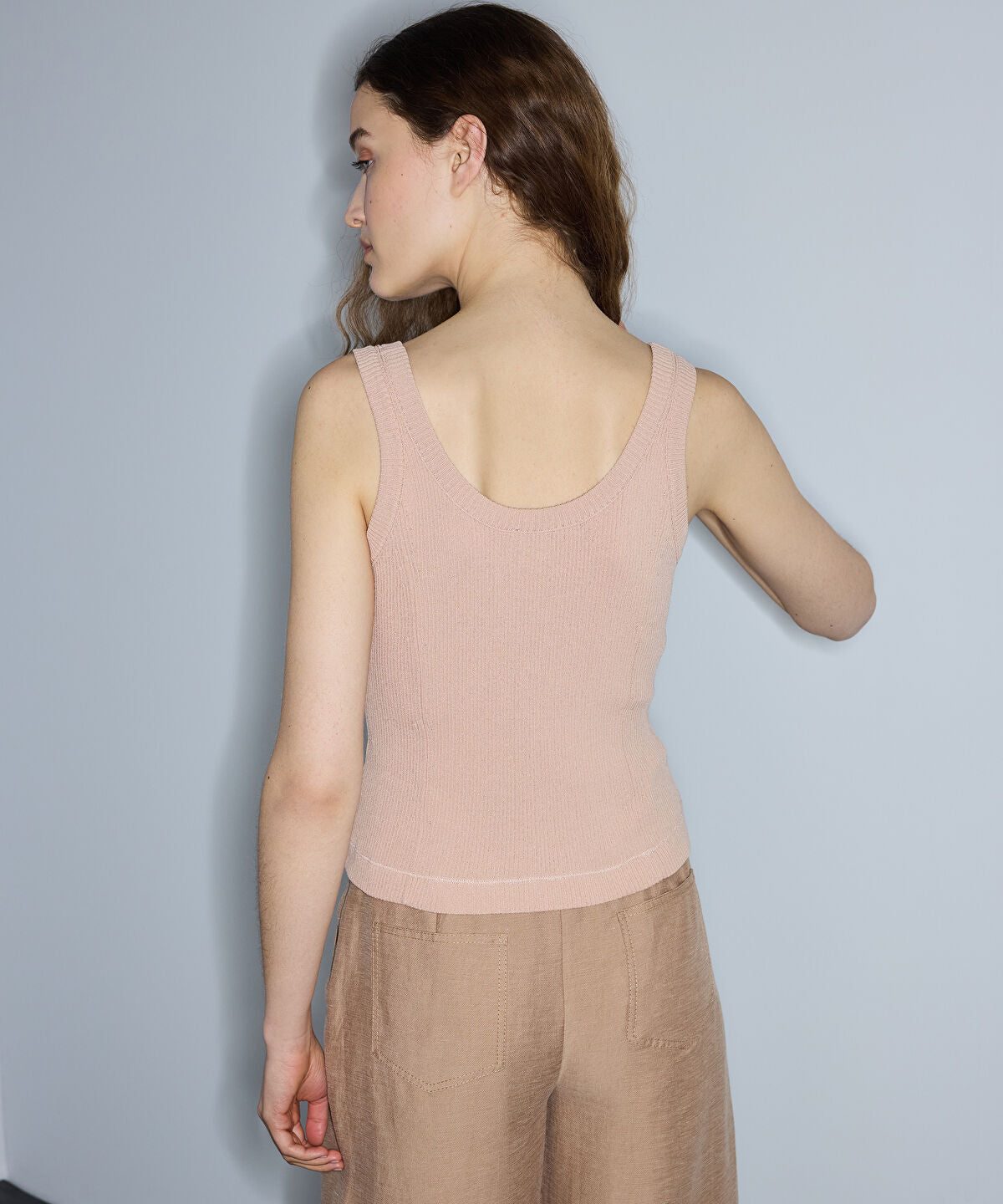 Buttoned Knit Tank Top