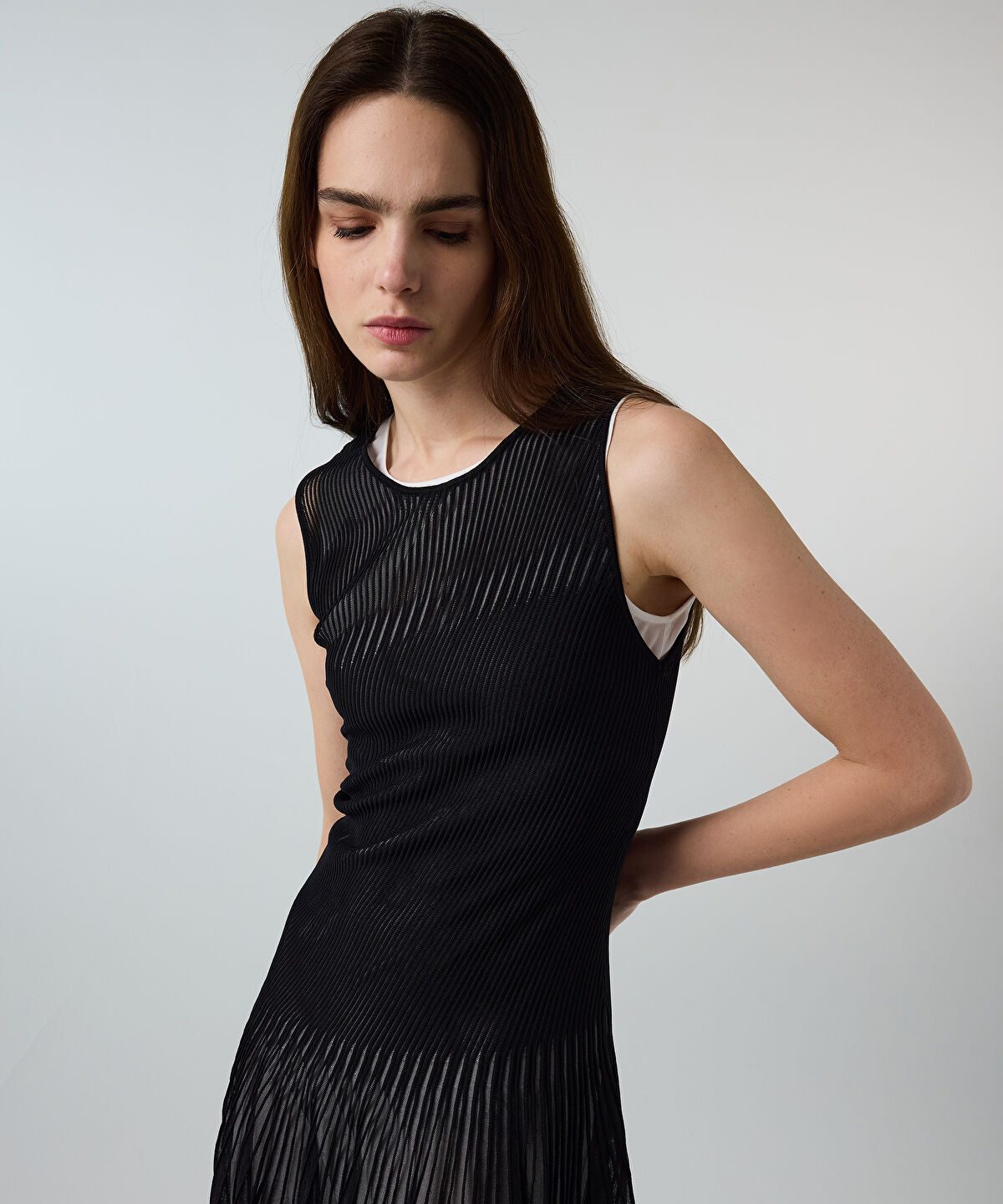 Color-Block Layered Dress