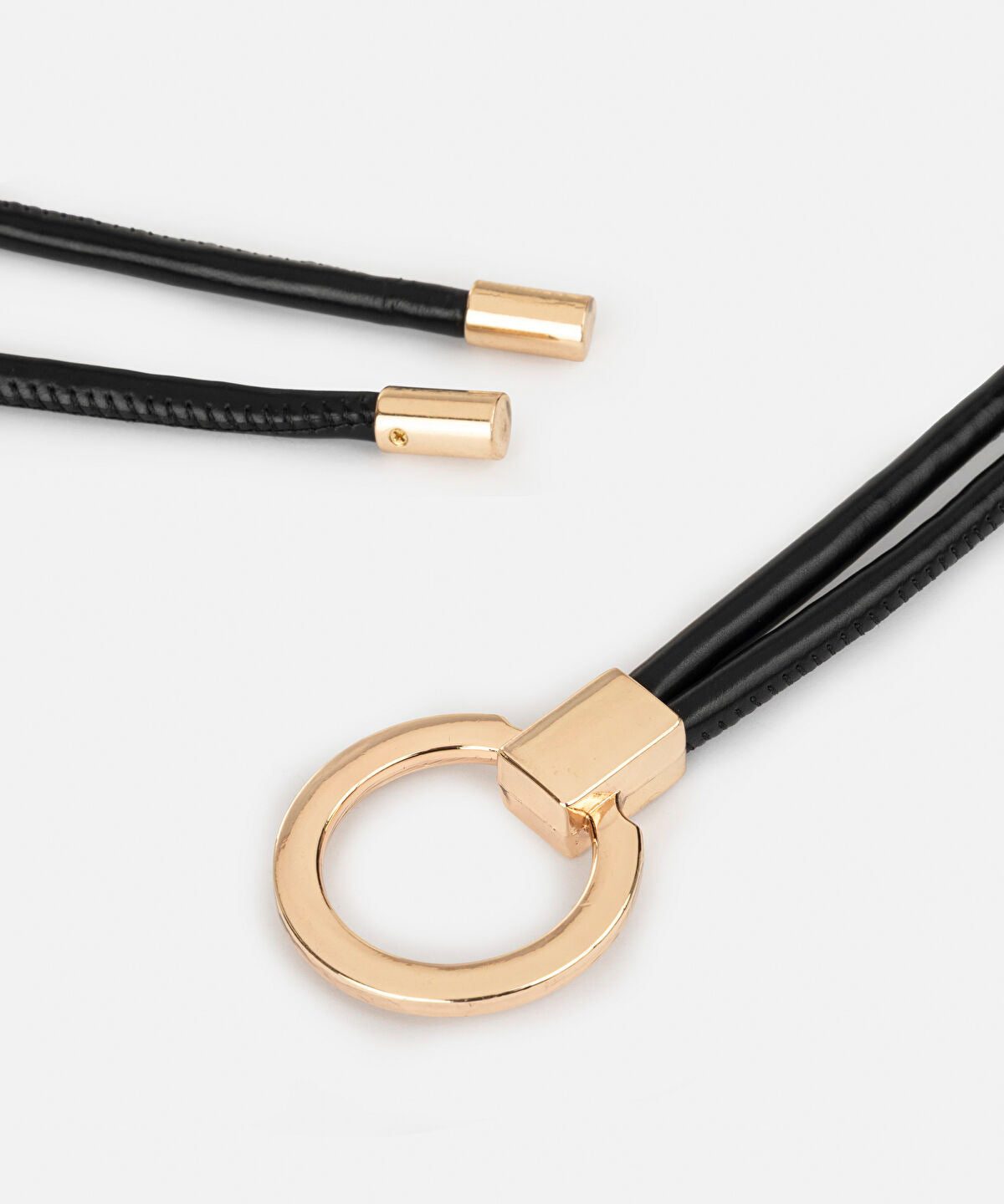 Cord Belt with Round Buckle