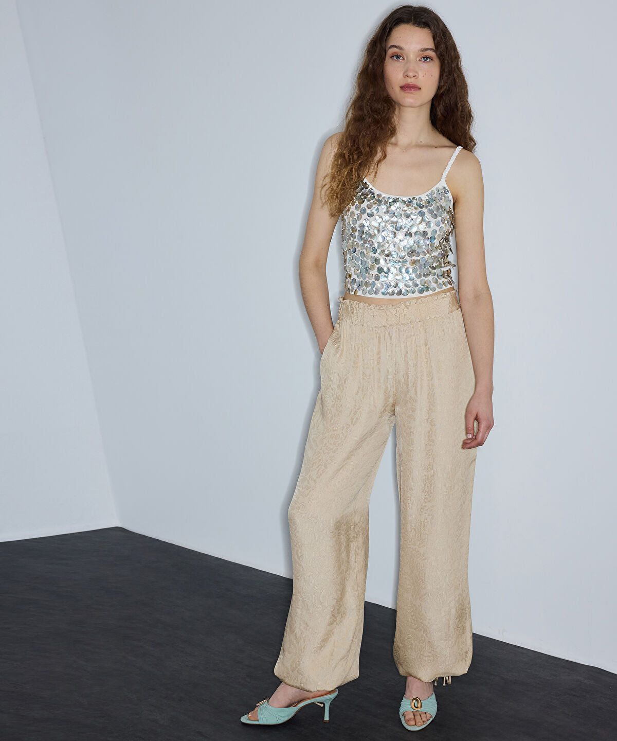 Embellished Cropped Top