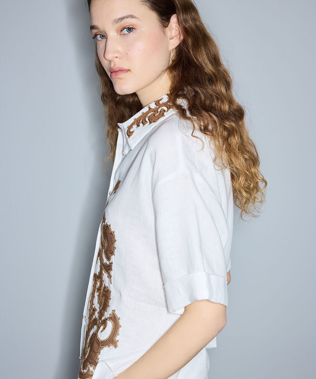 Embroidered Linen Jacket