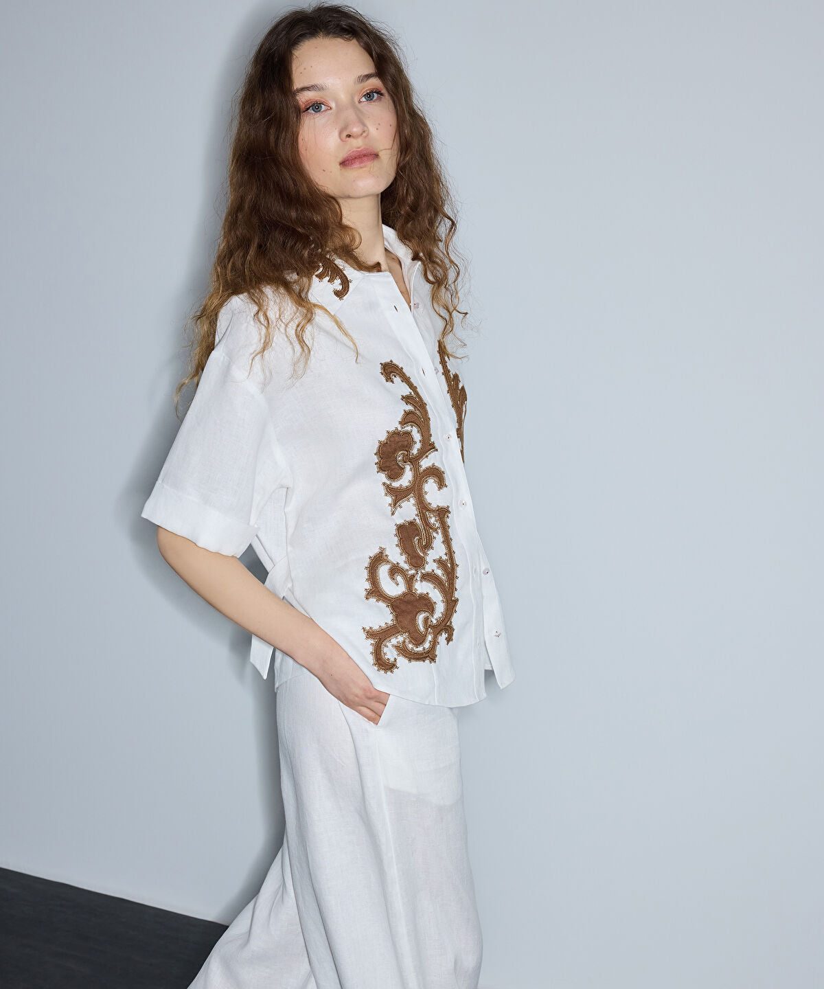 Embroidered Linen Jacket