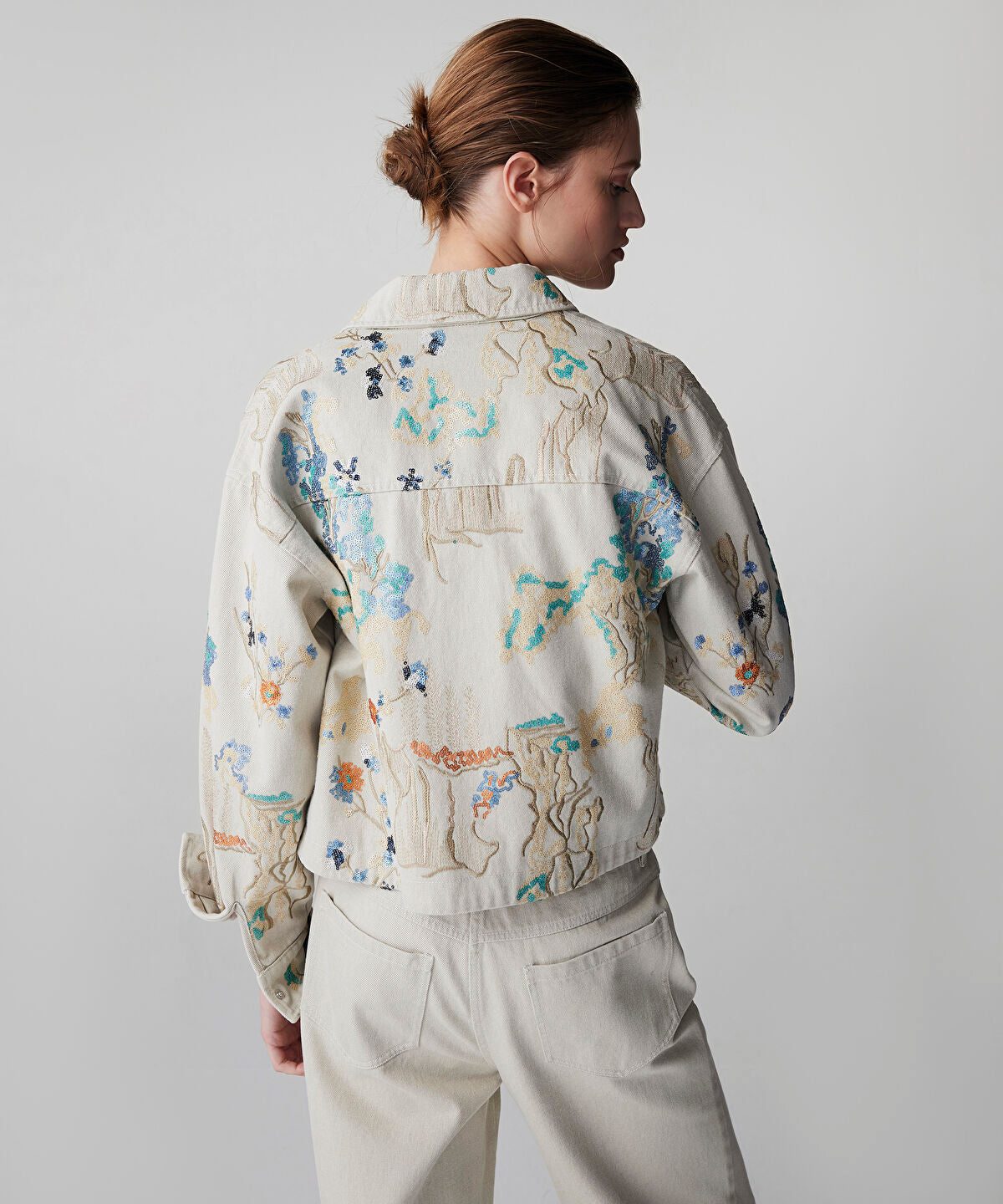 Embroidered Sequinned Coat