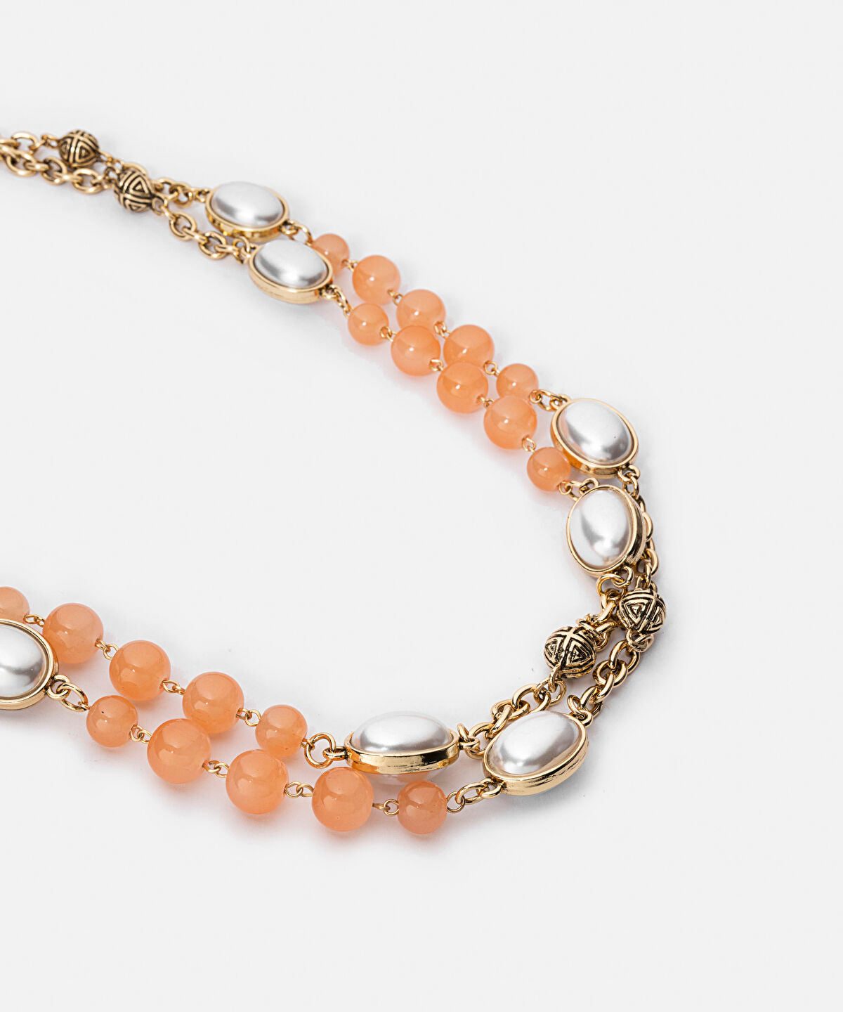 Faux Pearl Long Chain Necklace