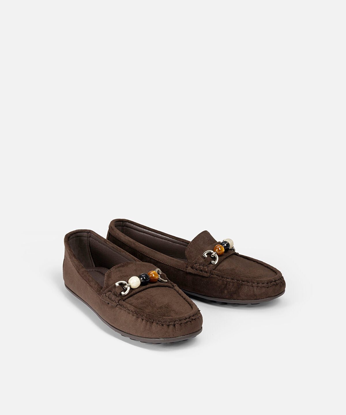 Bead Embellished Loafers