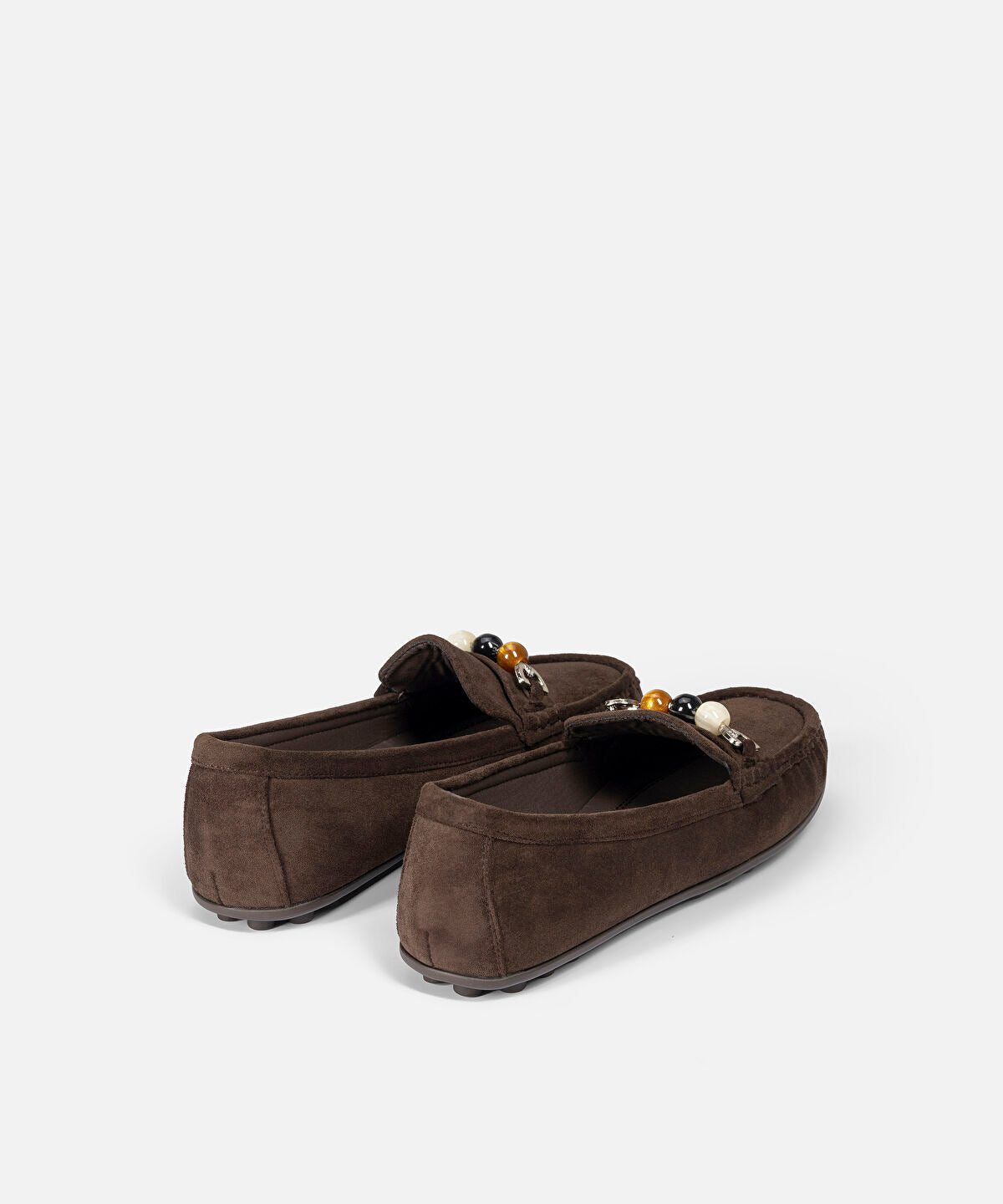 Bead Embellished Loafers
