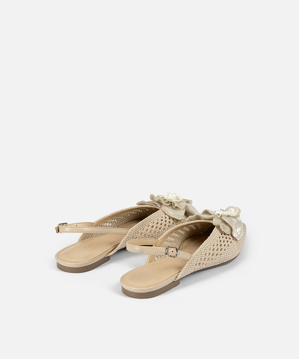 Floral Appliqué Textured Flats