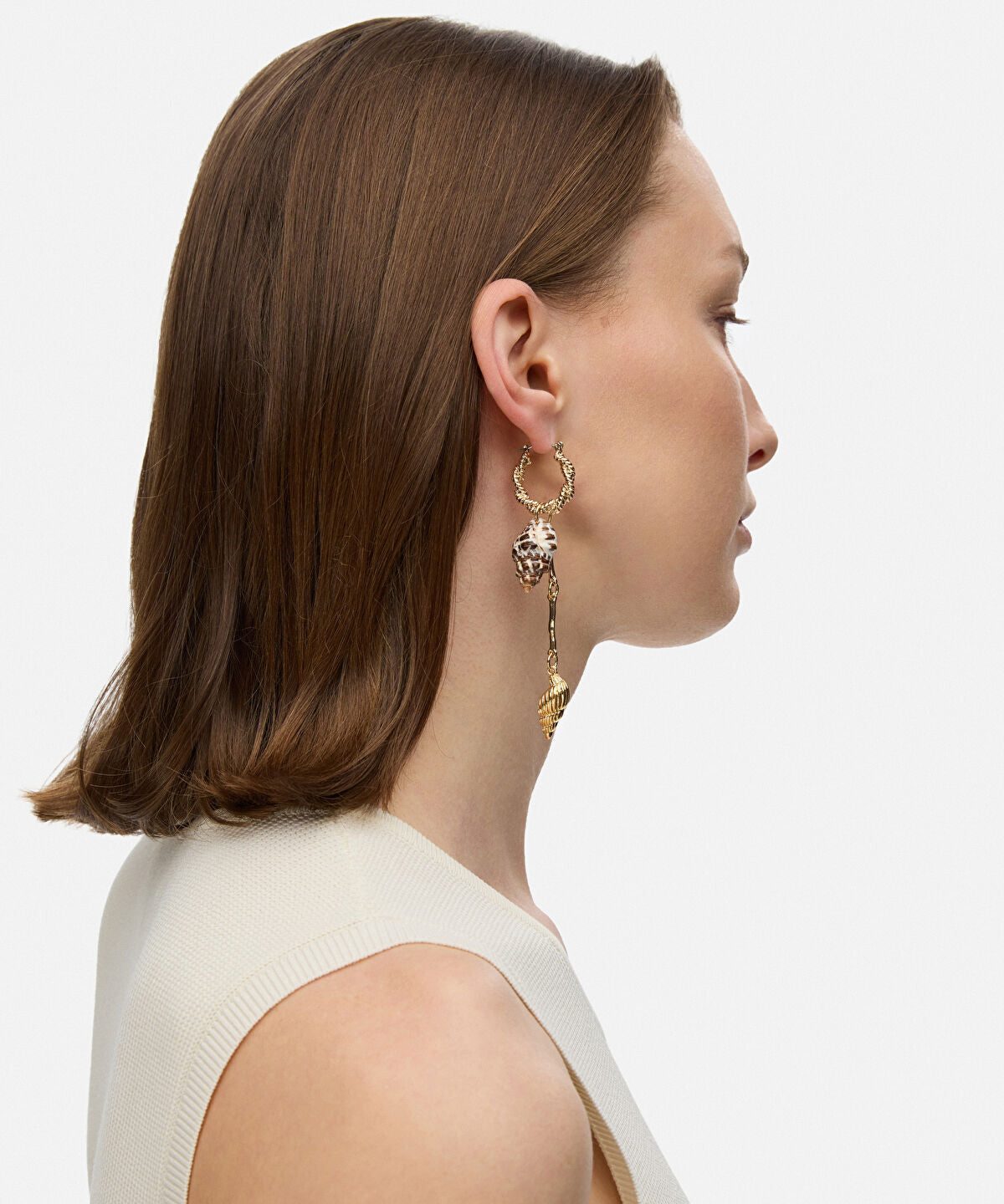 Marine Inspired Asymmetric Earrings