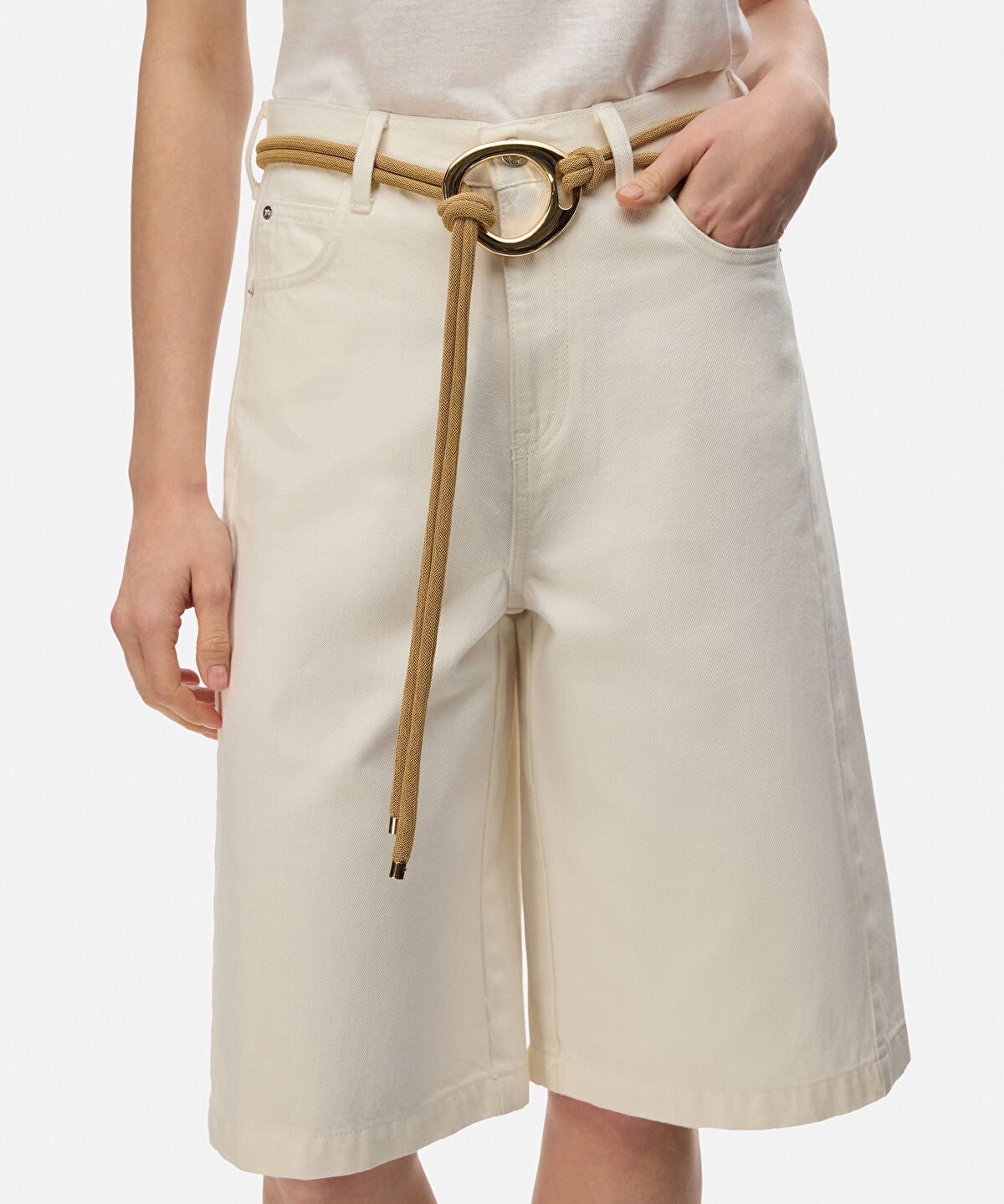 Metal Buckle Cord Belt