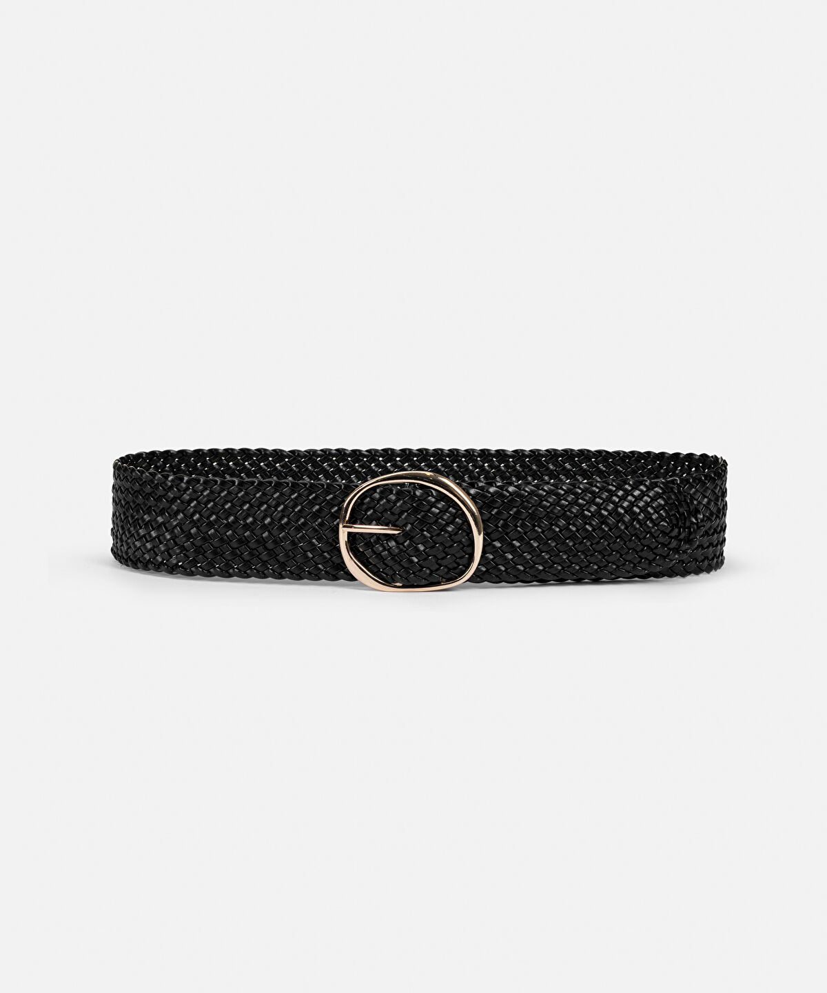Metal Buckle Woven Belt