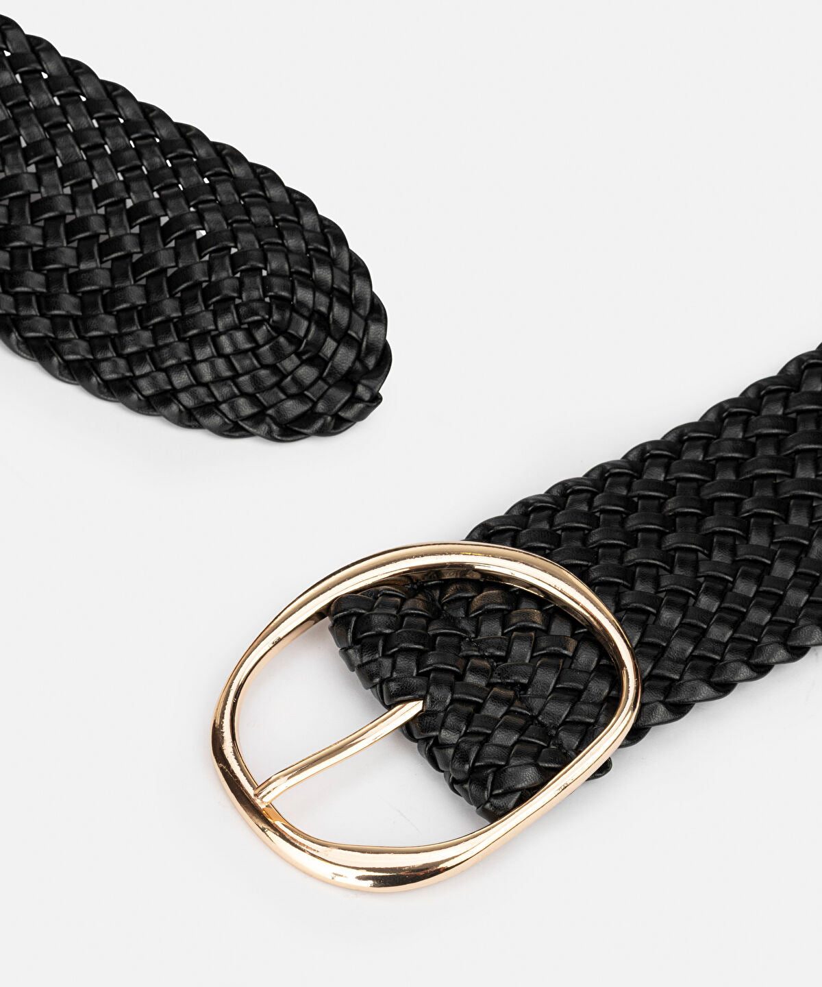 Metal Buckle Woven Belt