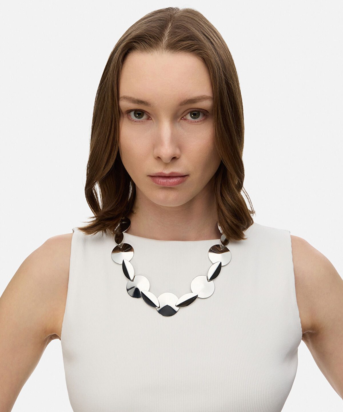 Mixed Form Metal Necklace