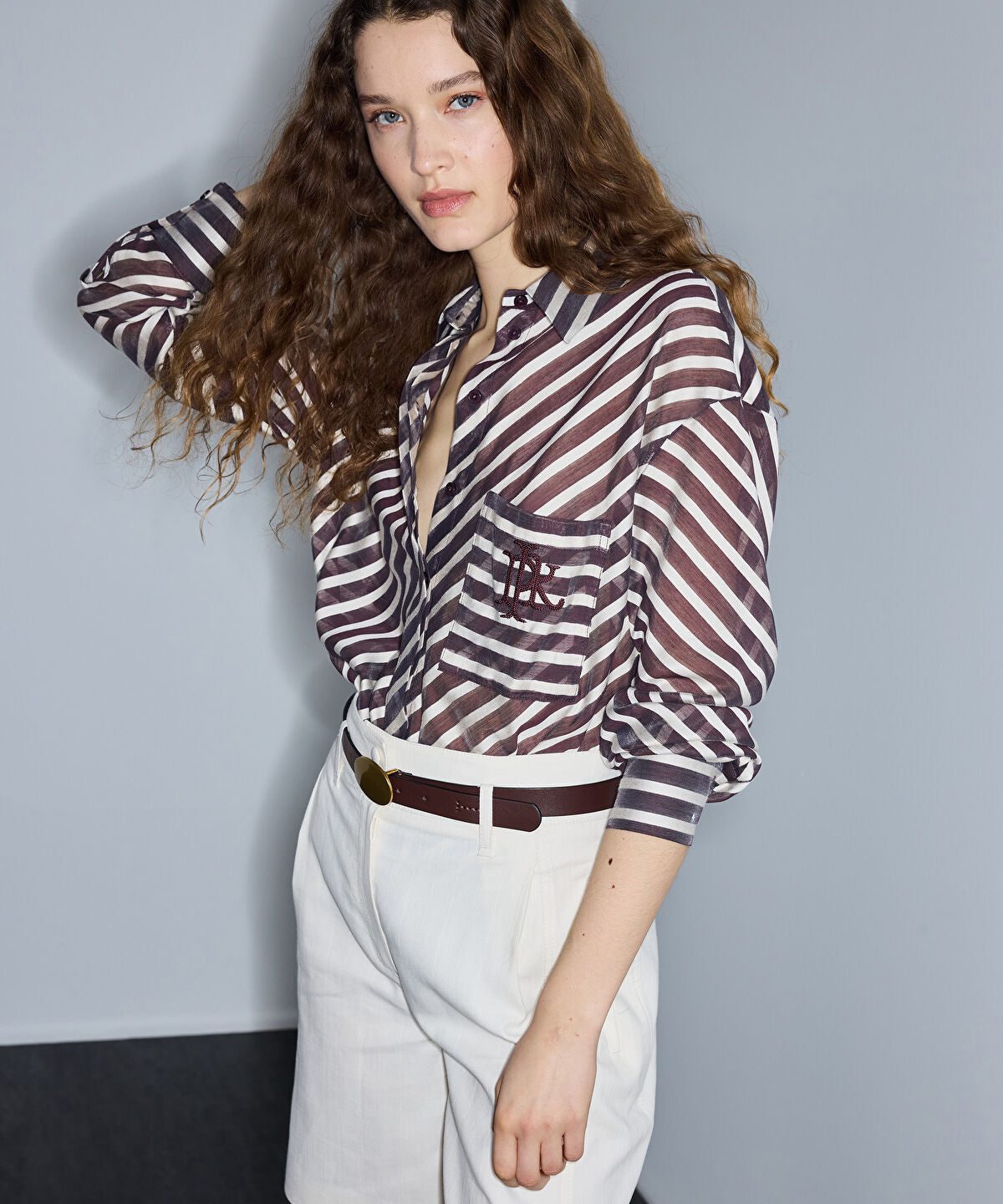 Monogram Embroidery Shirt