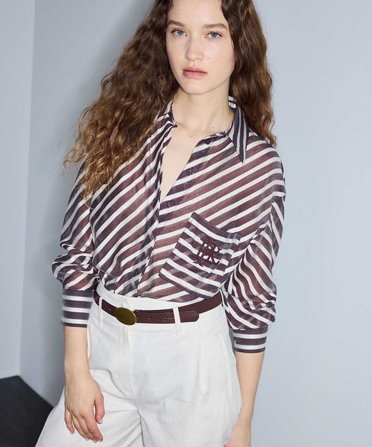 Monogram Embroidery Shirt