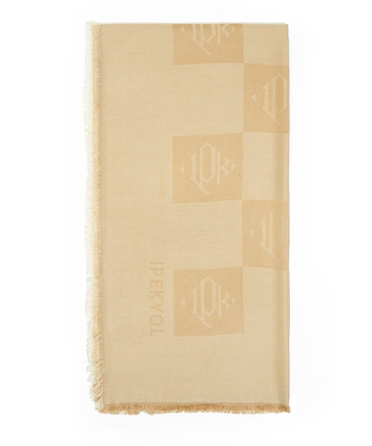 Monogram shawl 130x130 cm