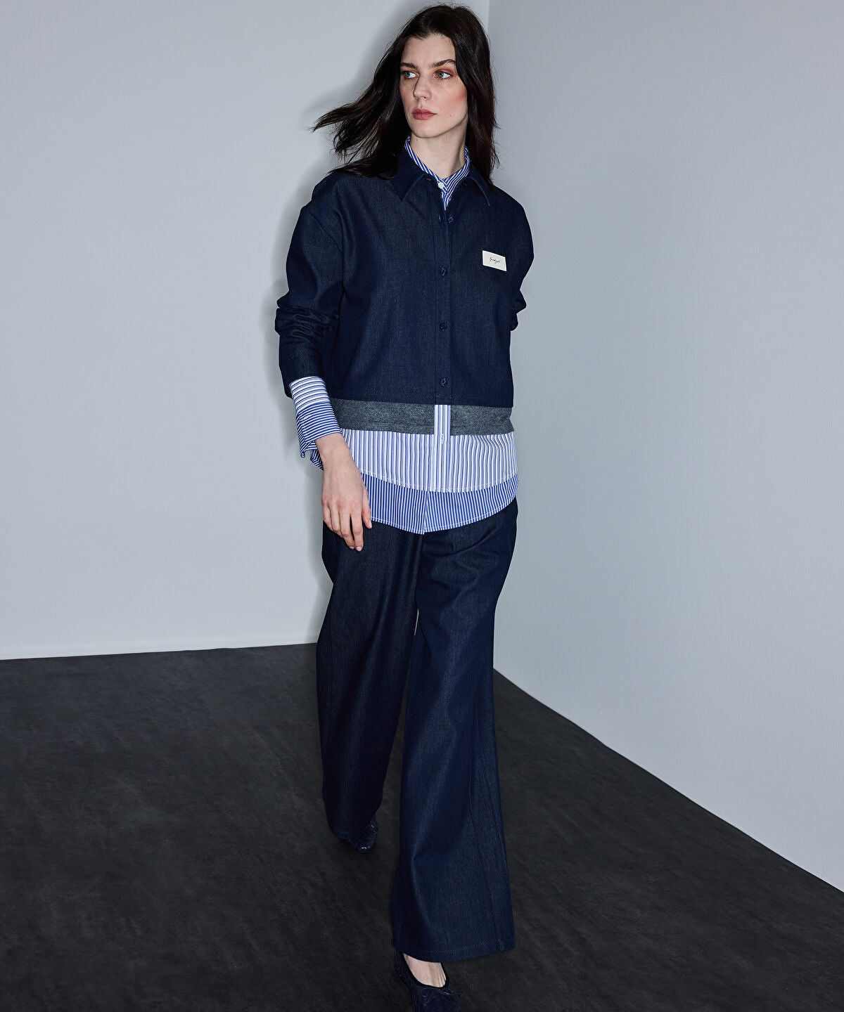 Triple Layer Contrast Waist Trousers