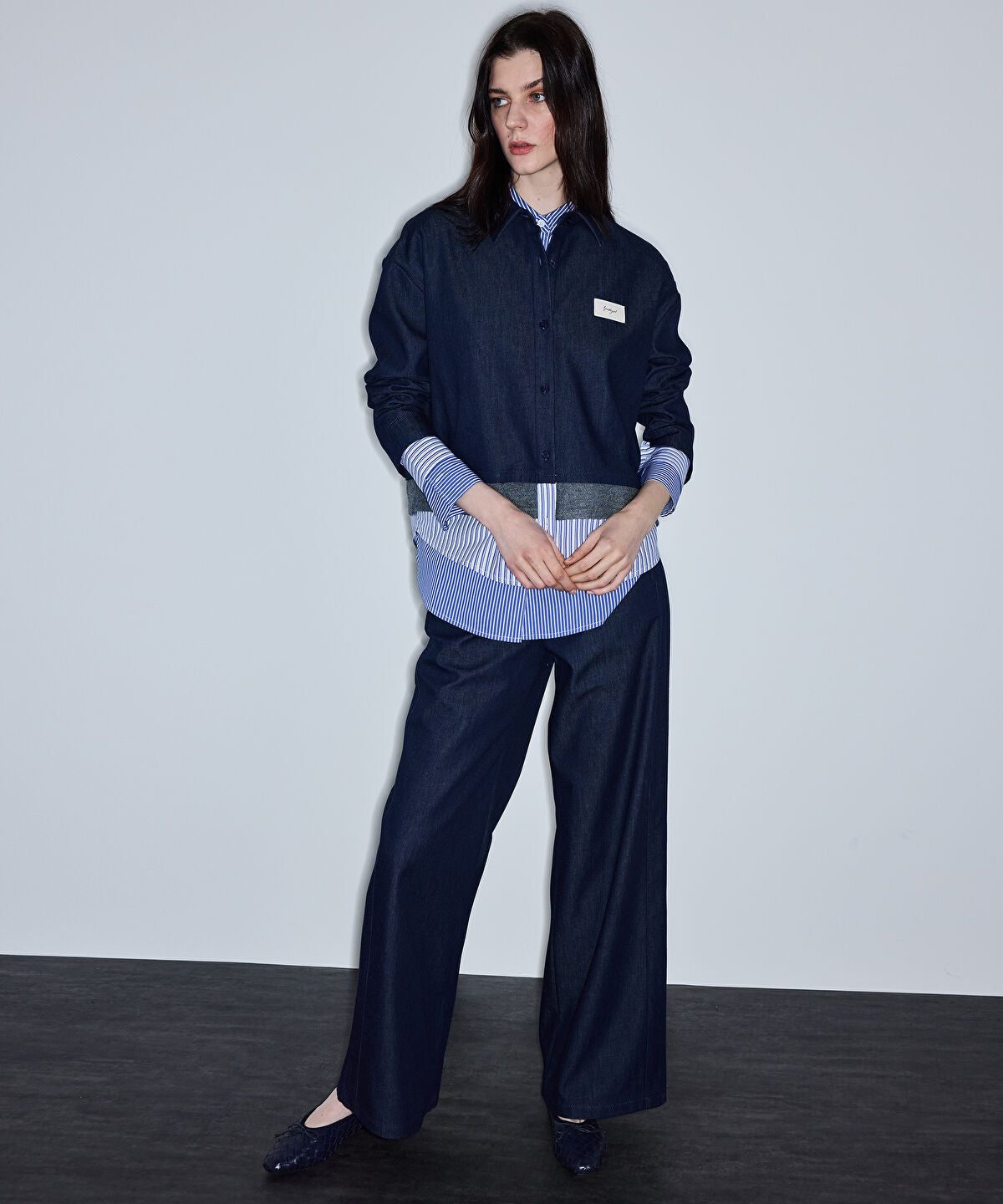 Triple Layer Contrast Waist Trousers