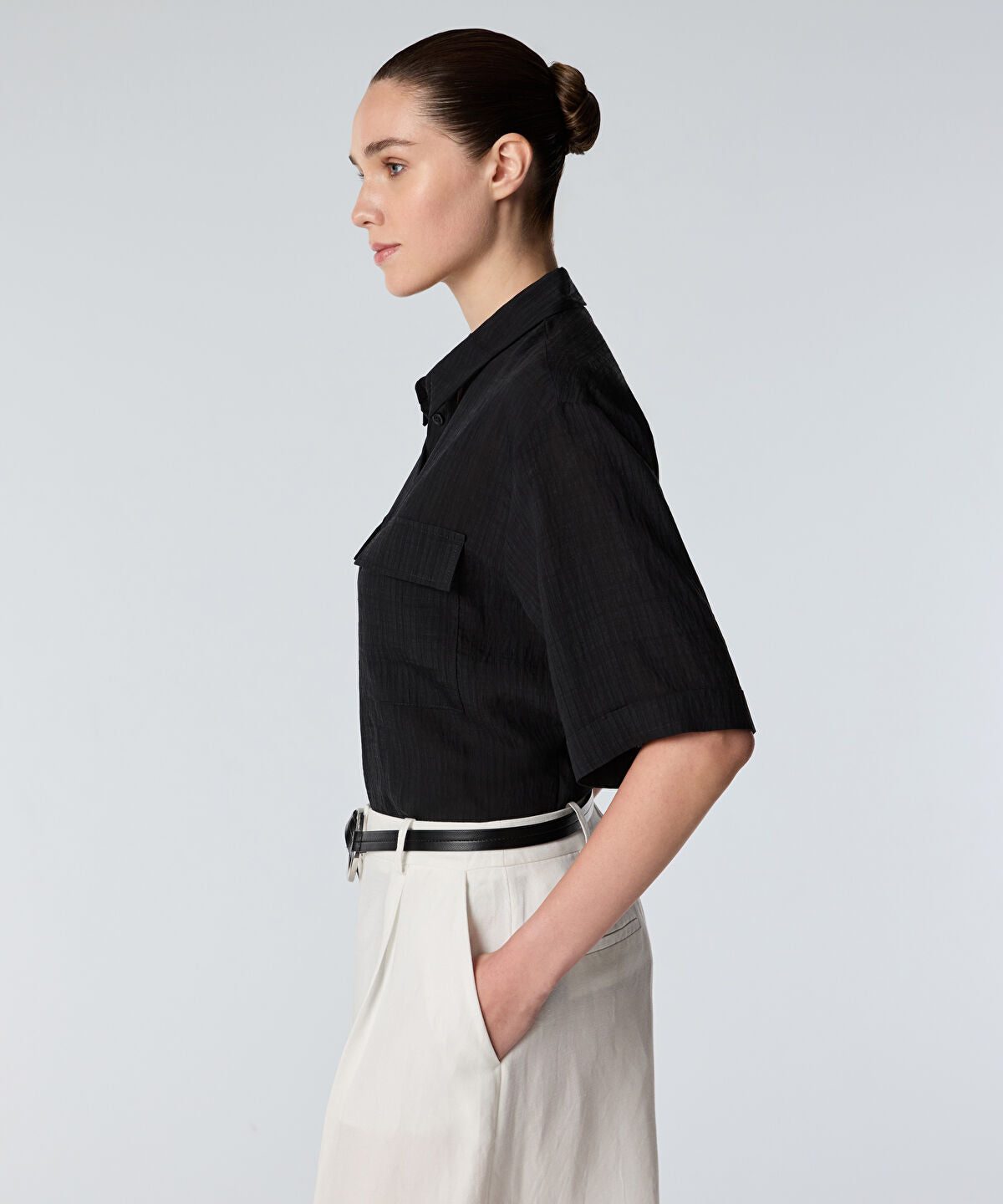 Relaxed-Fit Shirt with Flap Pockets