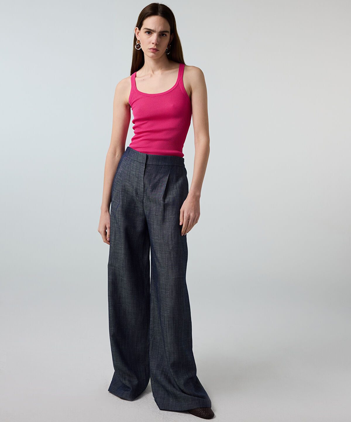 Ribbed Slim-Fit Knit Top
