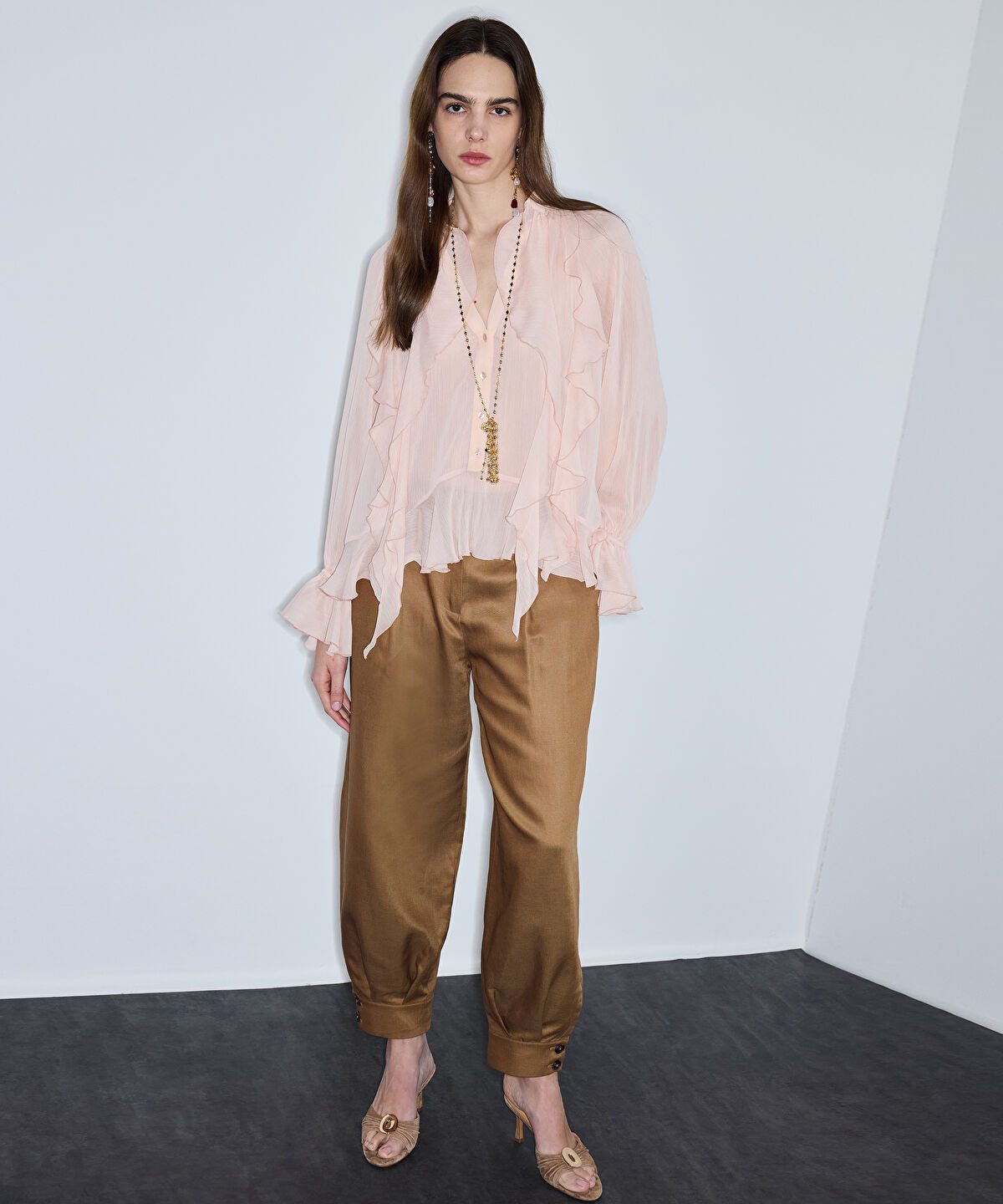 Ruffled Chiffon Blouse