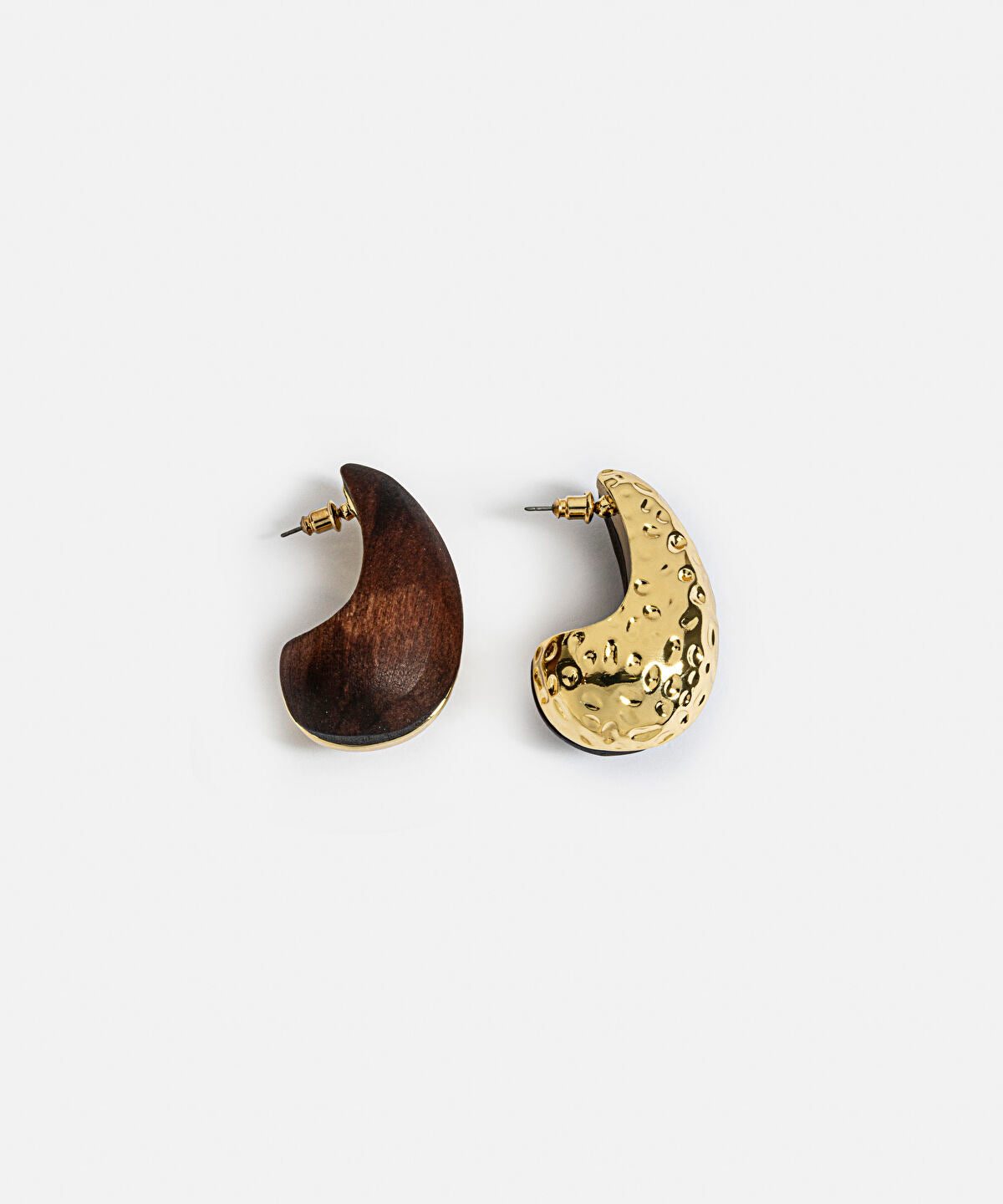 Textured Wood Element Earrings