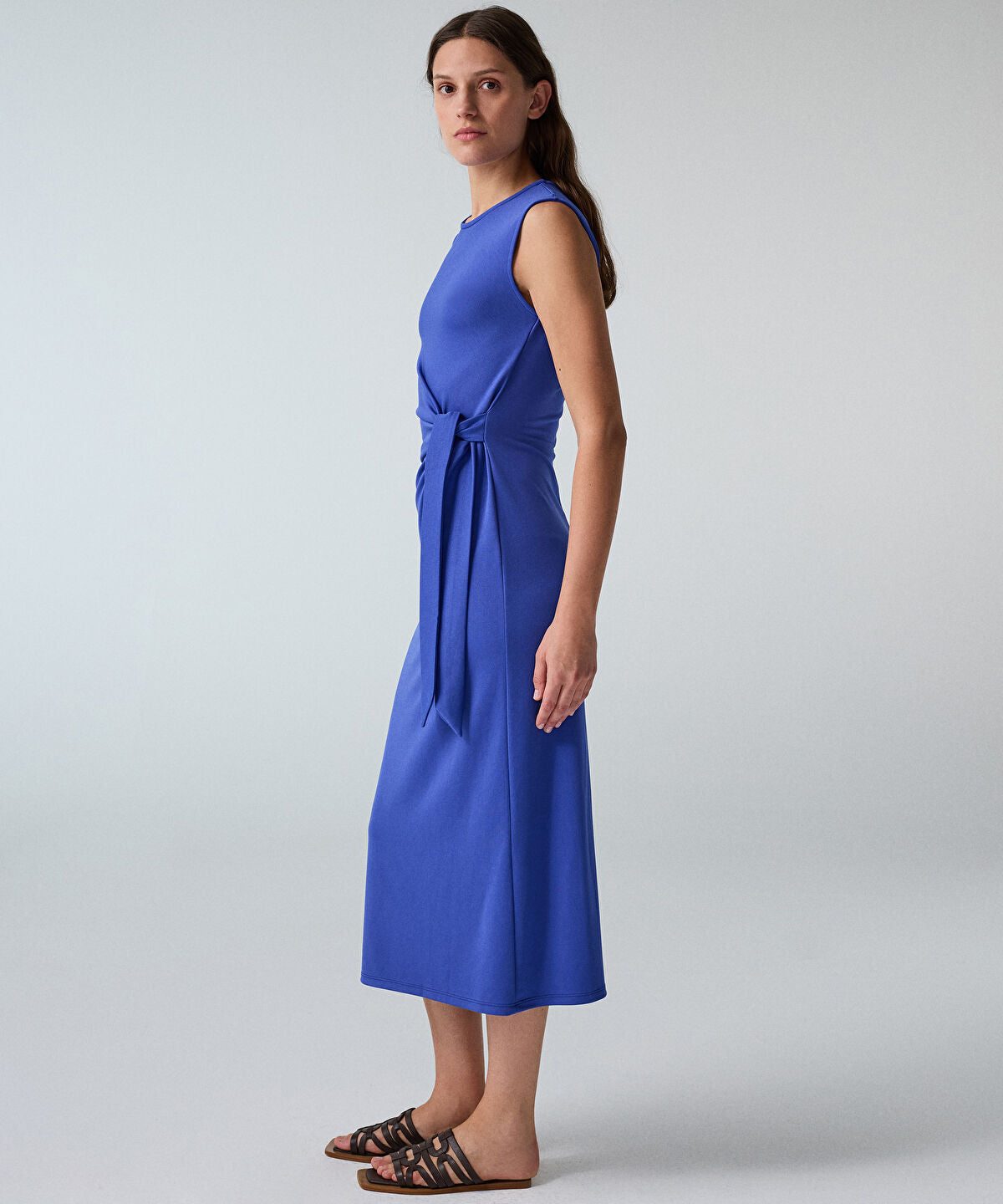 Tie-Waist Midi Dress