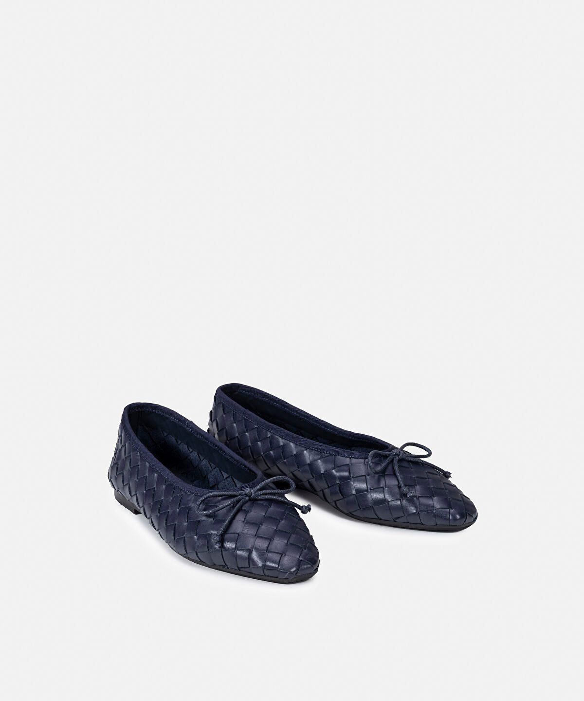 Woven Leather Ballet Flats