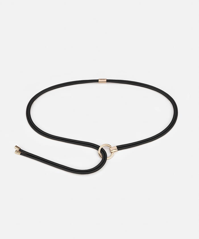 Cord Belt with Round Buckle