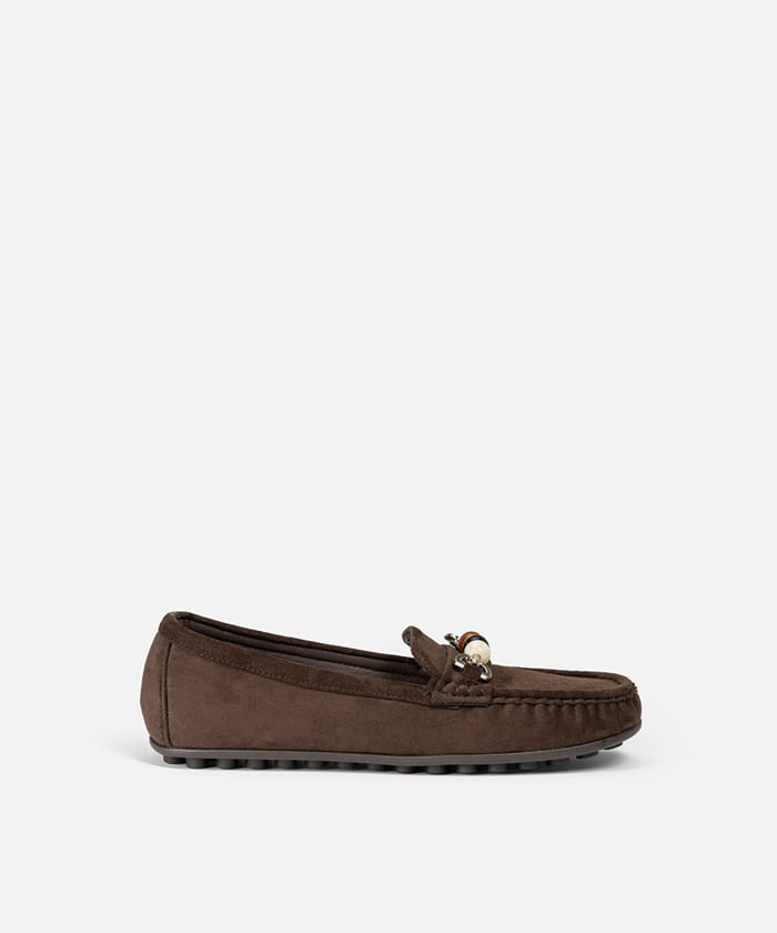 Bead Embellished Loafers