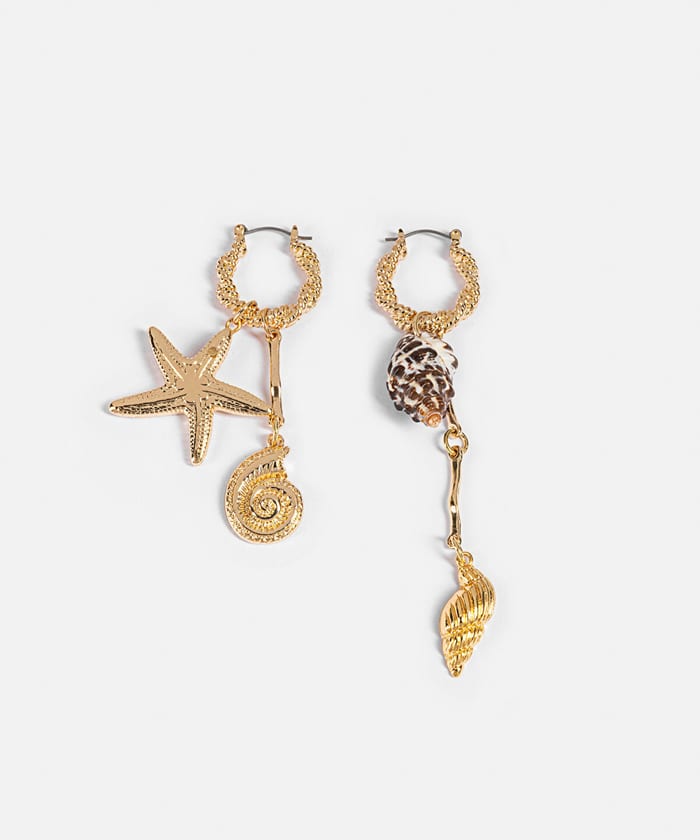 Marine Inspired Asymmetric Earrings