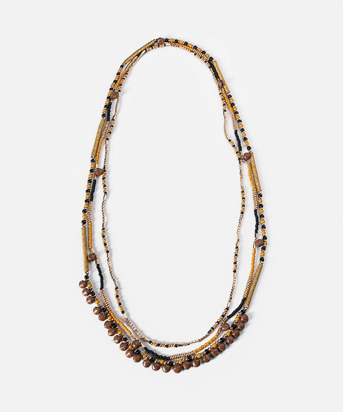 Mixed Beaded Long Necklace Set