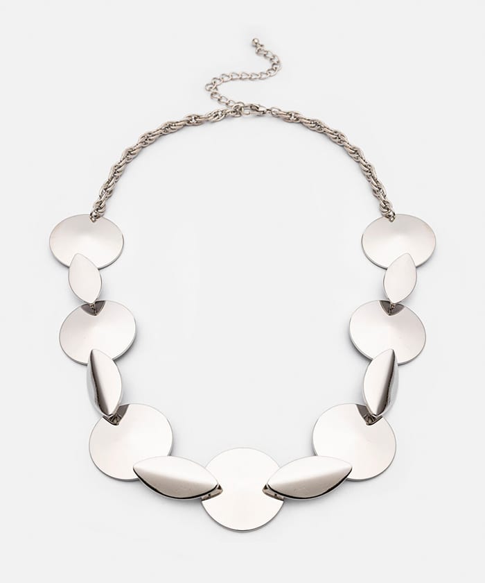 Mixed Form Metal Necklace