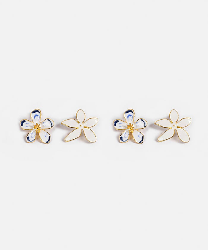 Pack of 2 Floral Earrings