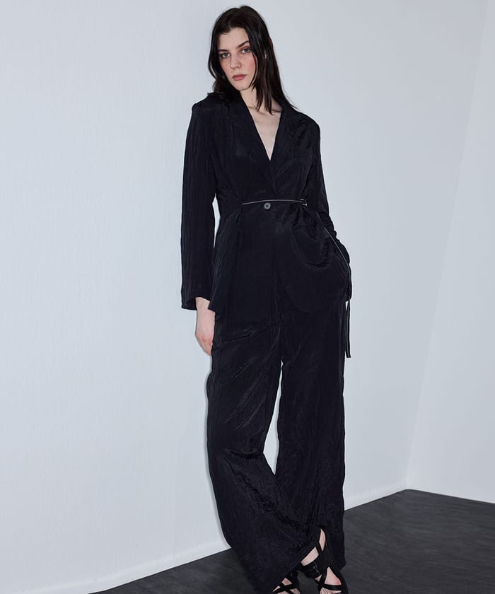 Crinkle-Effect Trousers