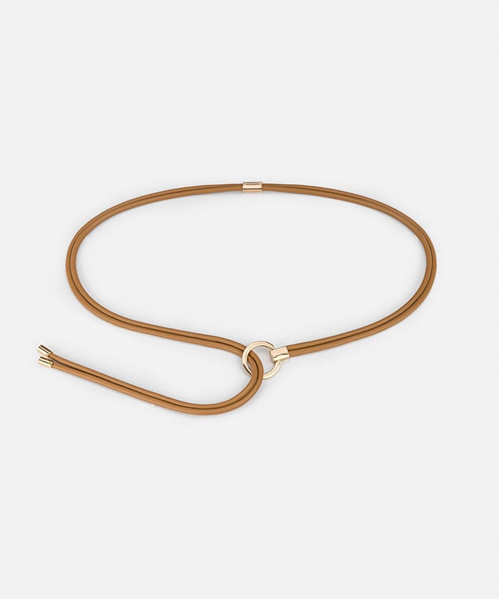 Round Buckle Cord Belt