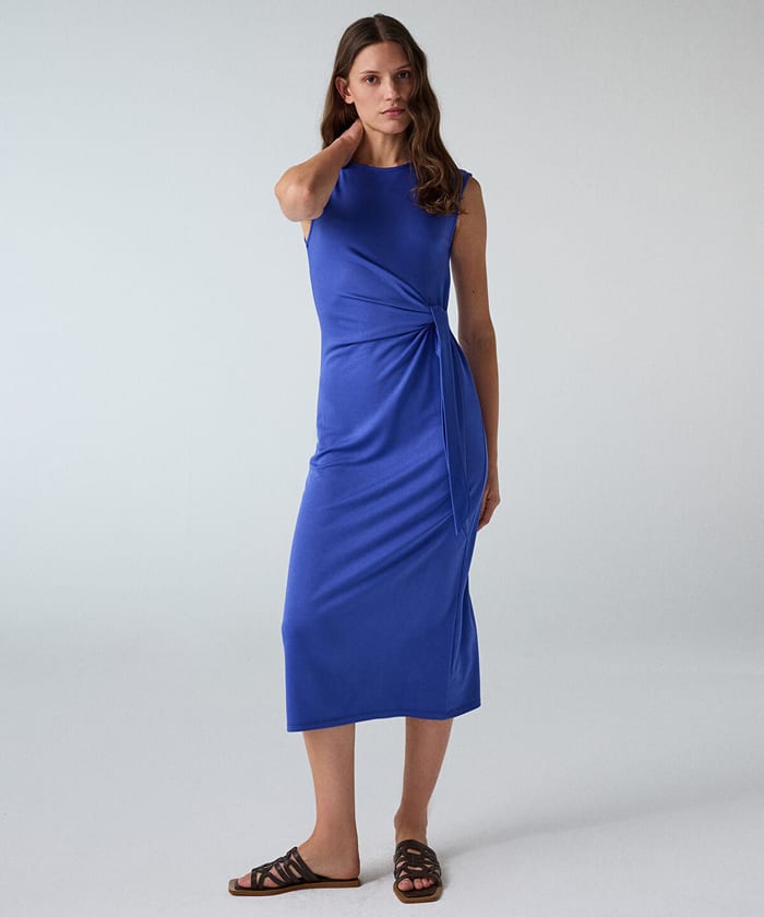 Tie-Waist Midi Dress